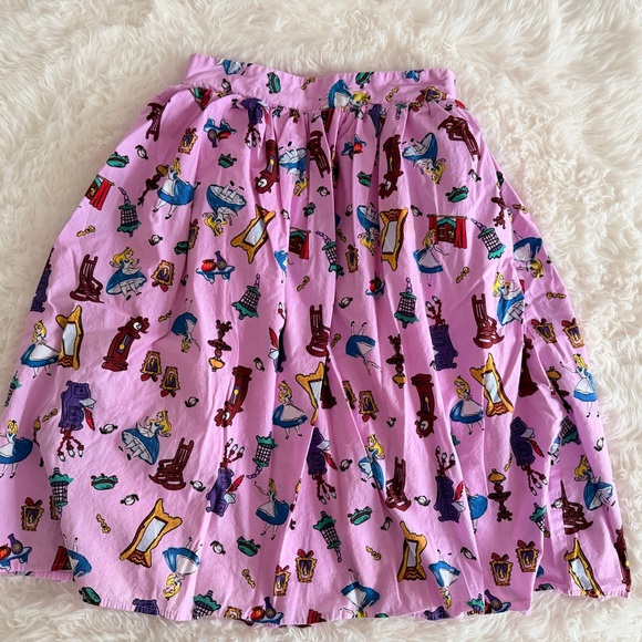 Disney Dresses & Skirts - Disney Her Universe Alice in Wonderland Retro Pink Midi Skirt Size XS (women)